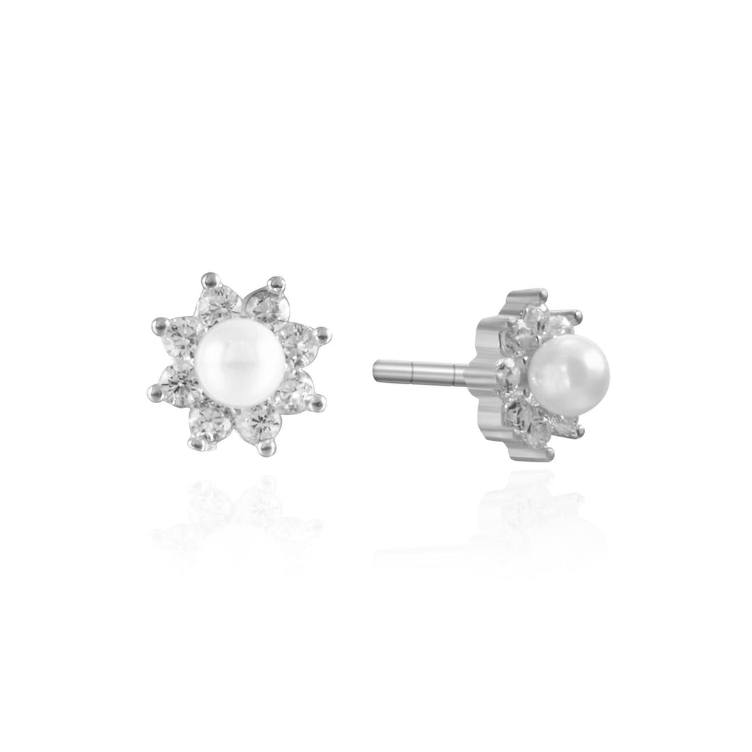 Lulit Mini Pearl&CZ Flower Stud