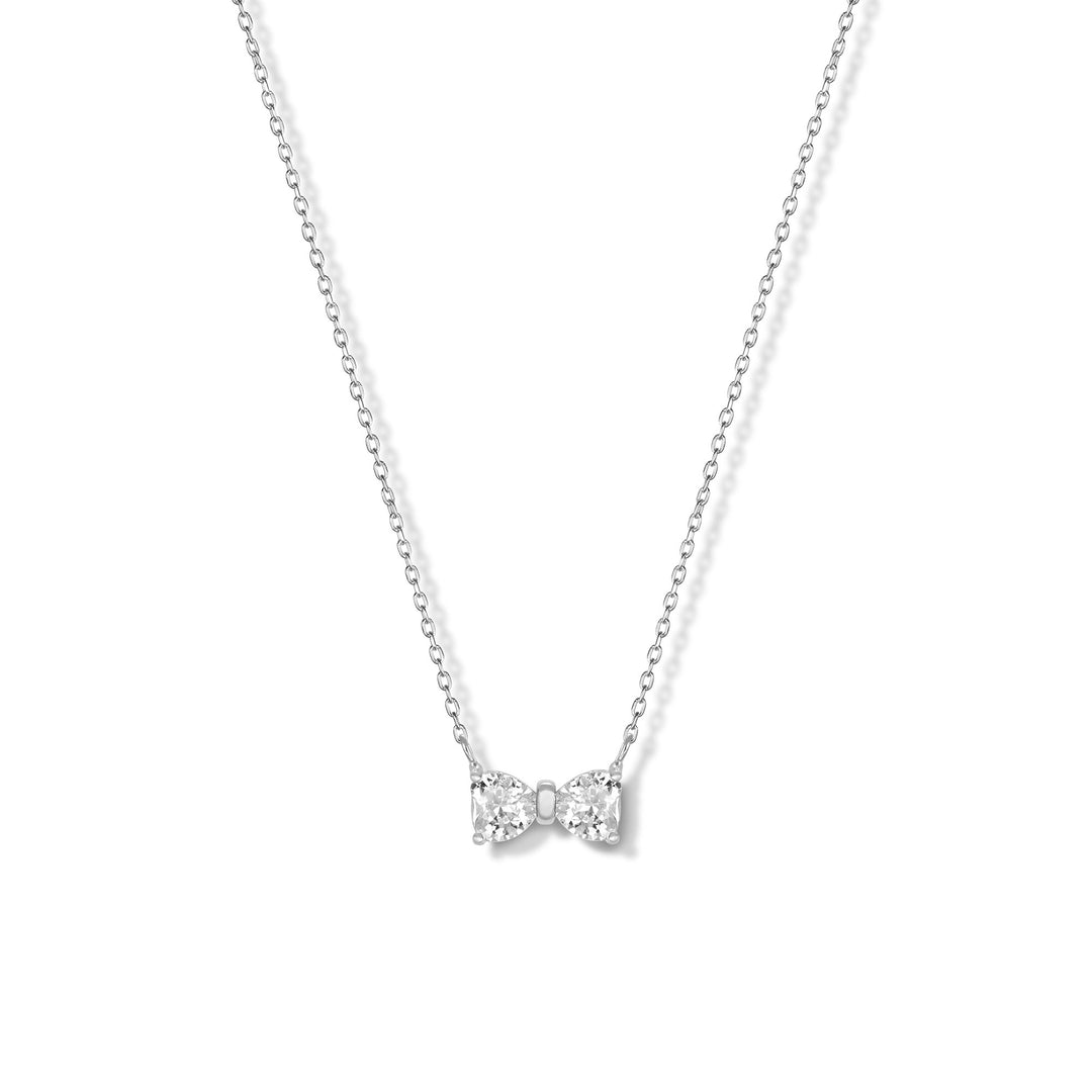 Hazan CZ Ribbon Pendant Necklace