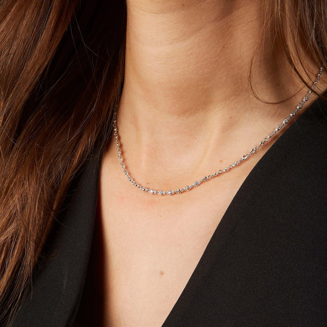 Damla Taşlı Zincir Choker