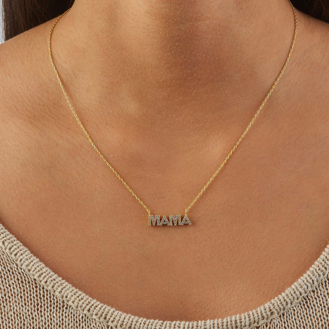 Mama - Anne Yazılı Kolye