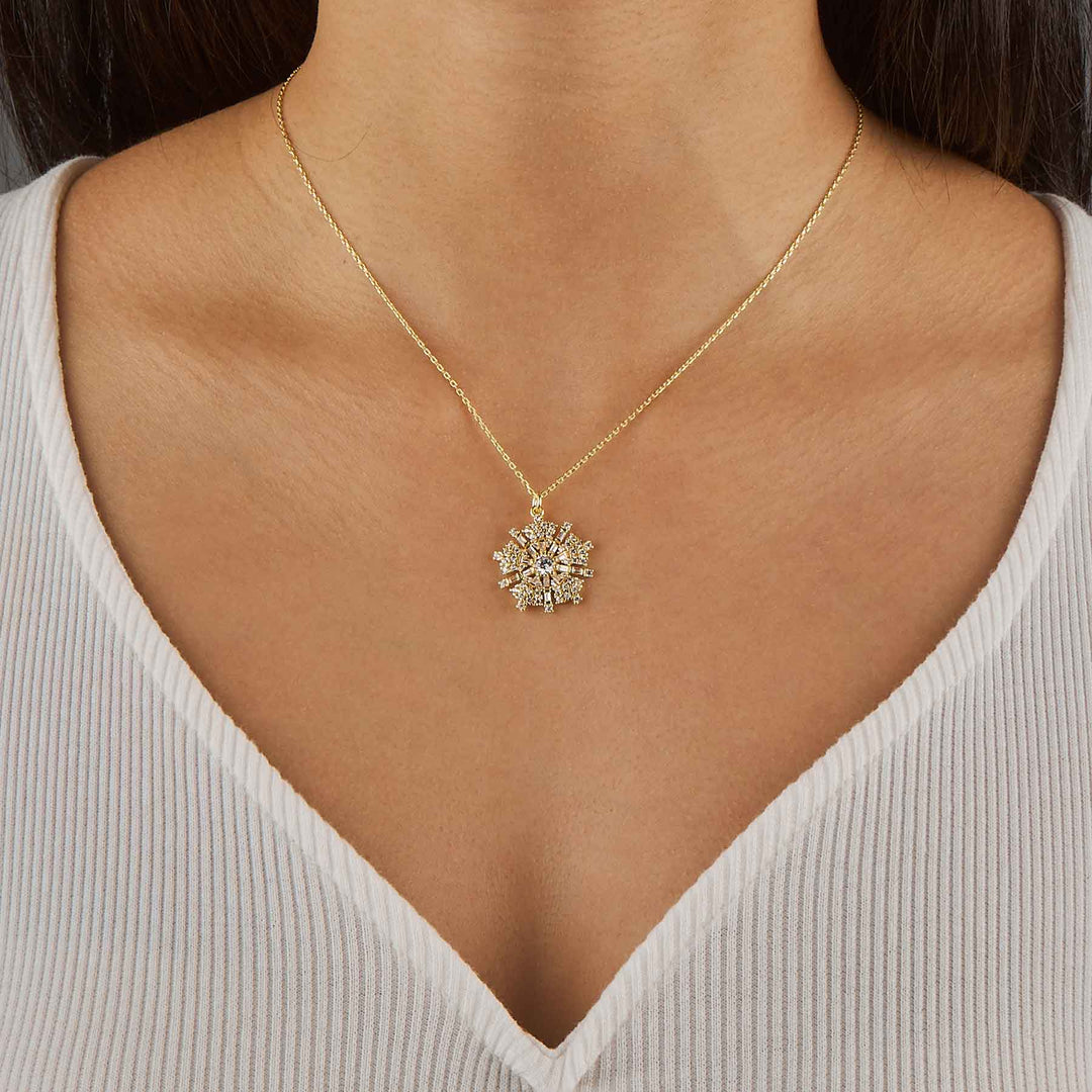 Begonia Diamond Necklace (CZ)