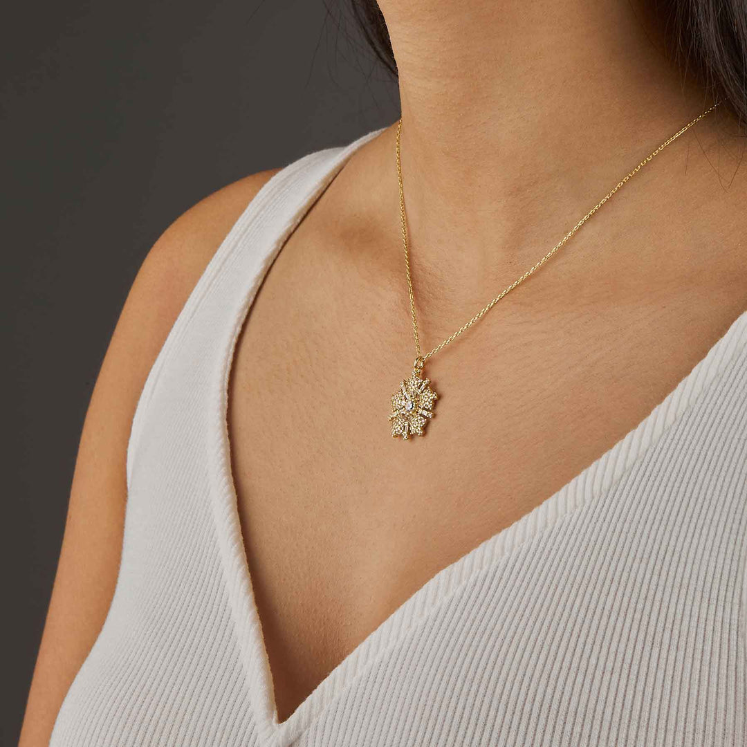 Begonia Diamond Necklace (CZ)