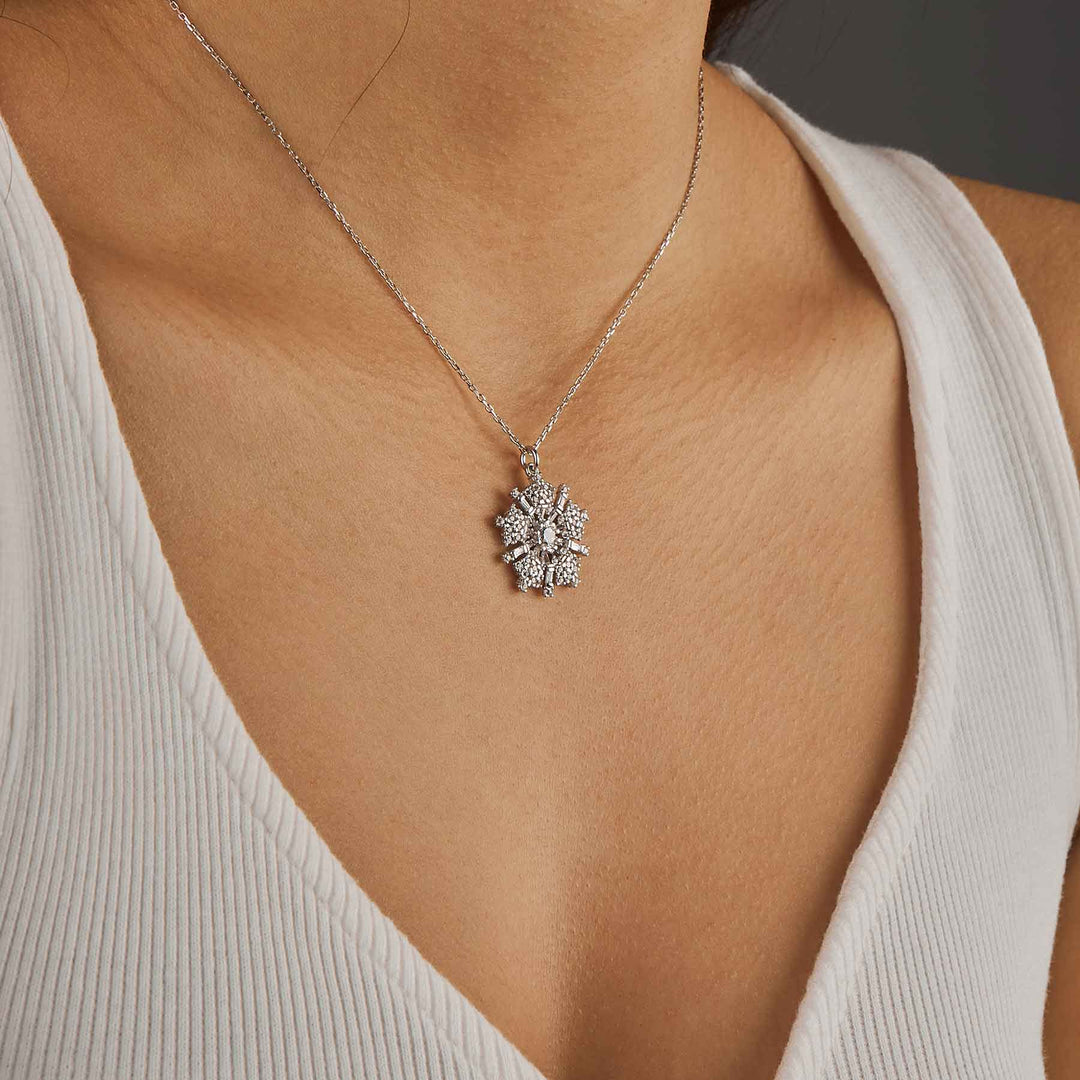 Begonia Diamond Necklace (CZ)