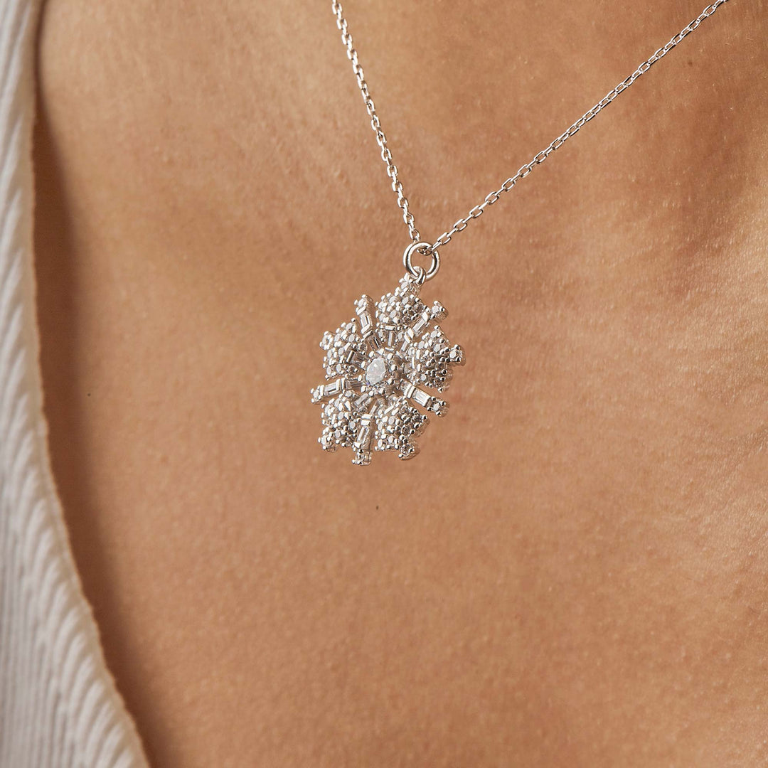 Begonia Diamond Necklace (CZ)