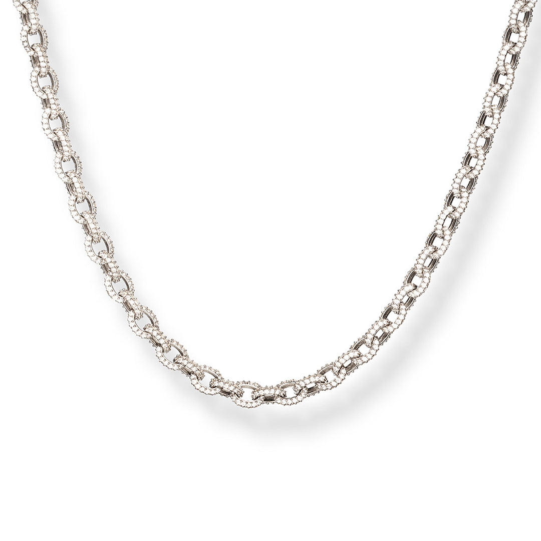 Luna Taşlı Zincir Choker Kolye