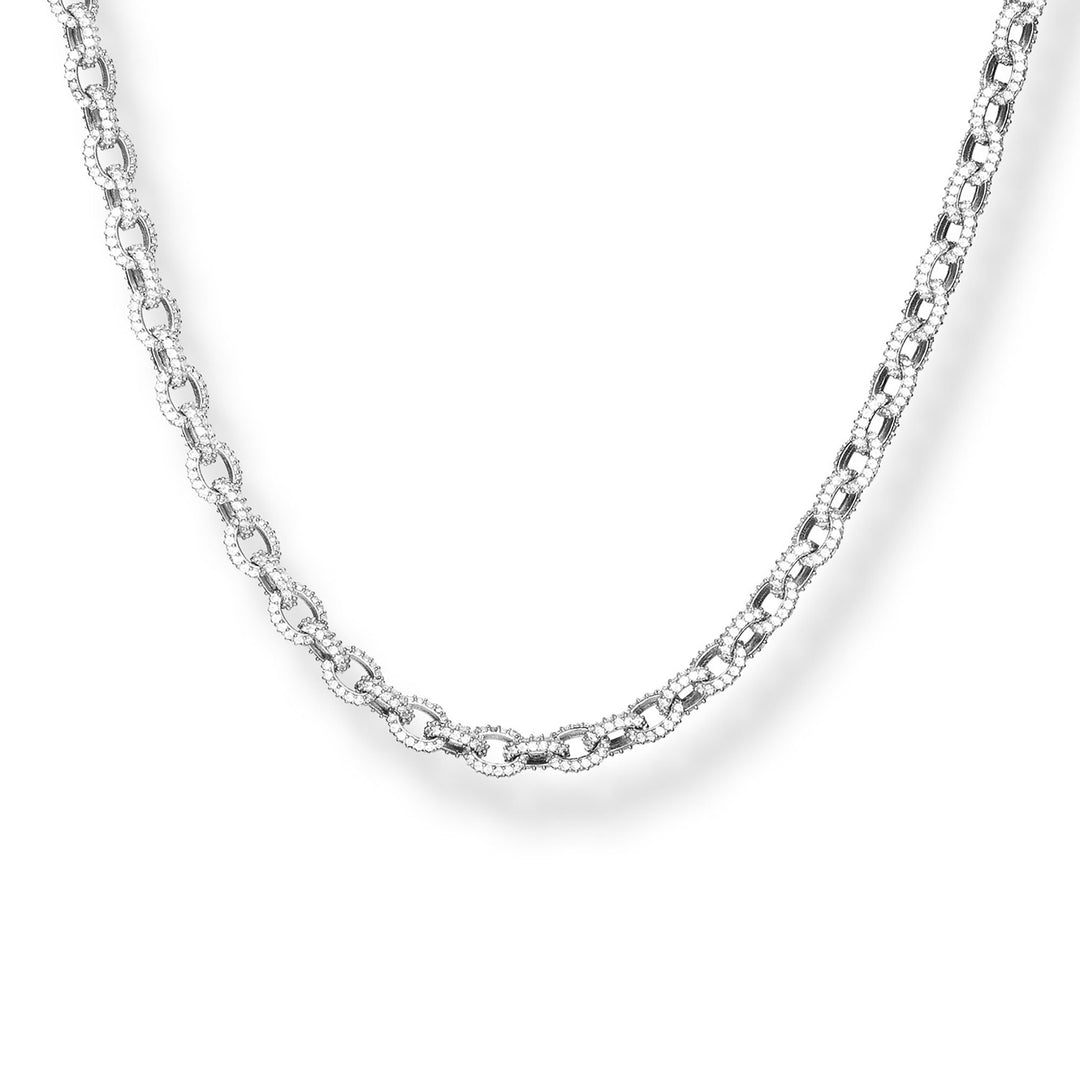 Luna Taşlı Zincir Choker Kolye