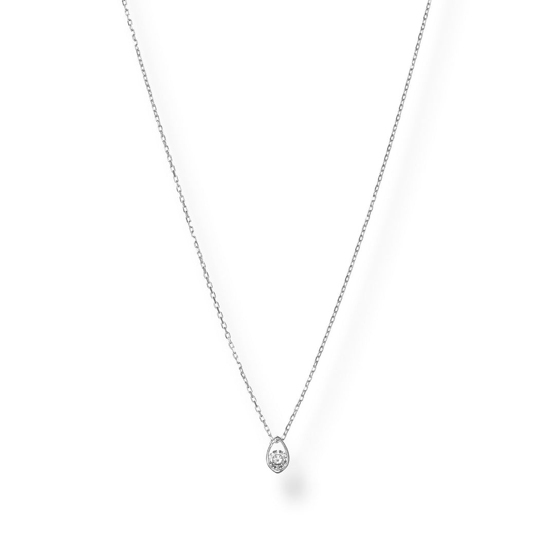 Paril Pear Shape Diamond Pendant Necklace