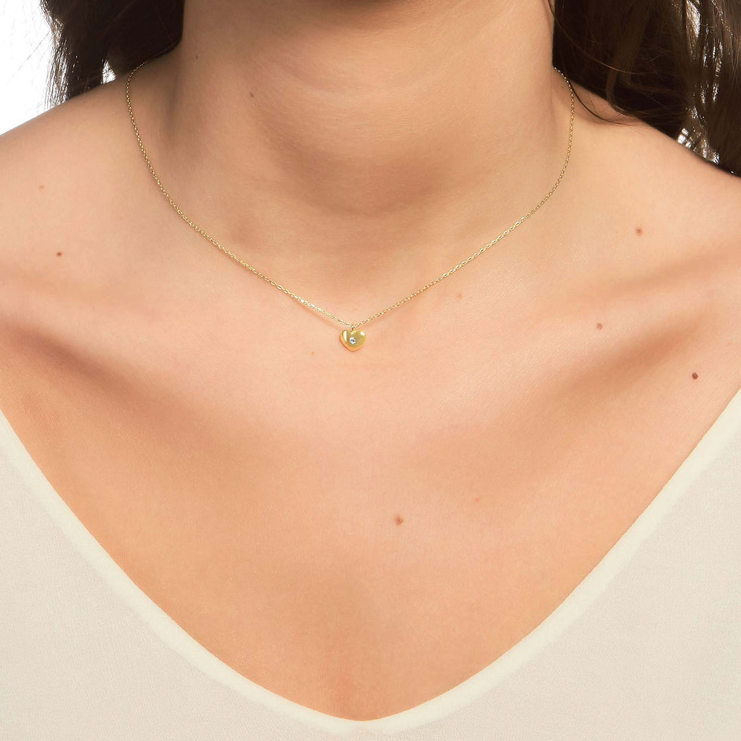 Leen Mini Kalpli Pendant Kolye