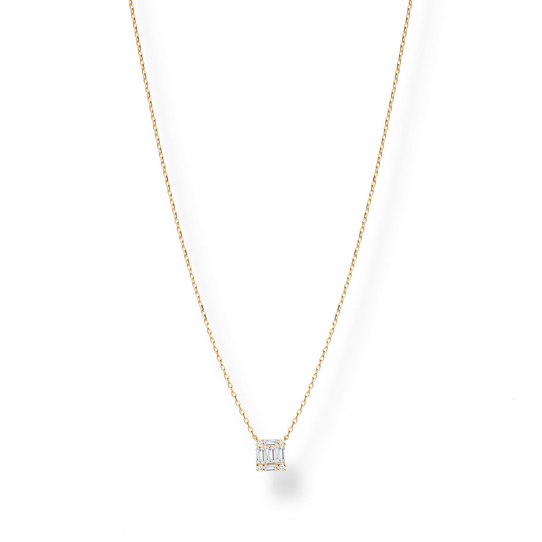 Cristal Baget Taşlı Pendant Kolye