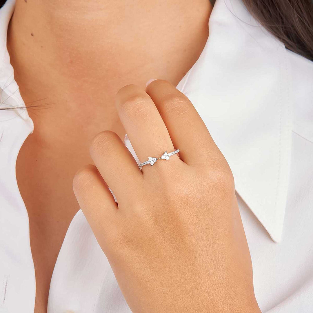 Meltem Pave Arrow Open Ring