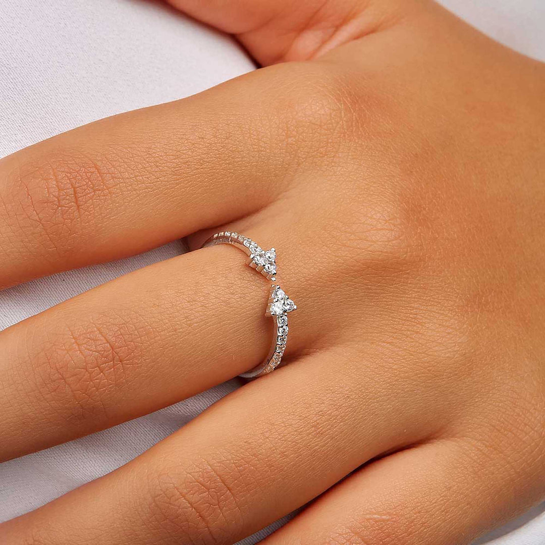 Meltem Pave Arrow Open Ring