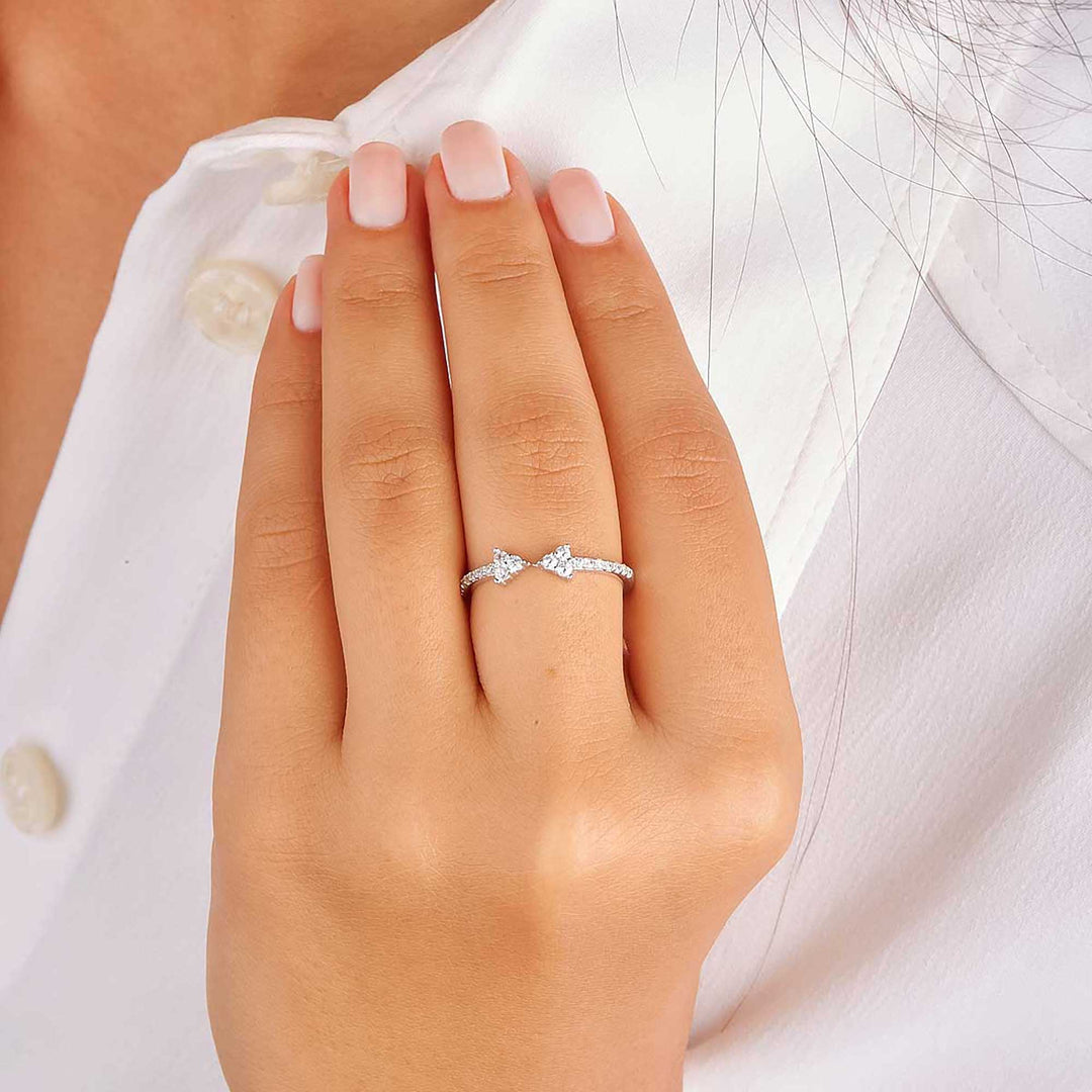 Meltem Pave Arrow Open Ring