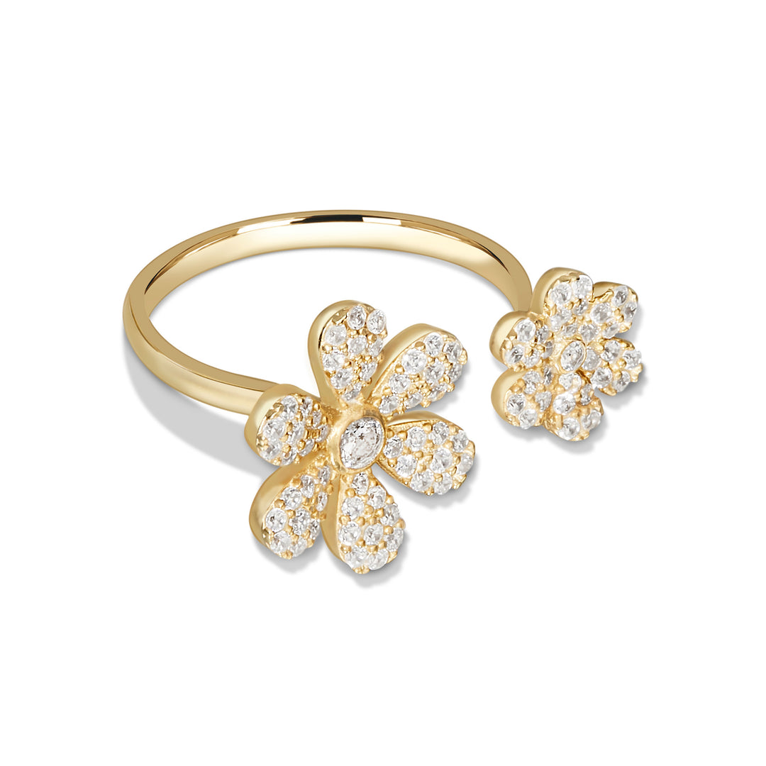 Daisy Pave Open Ring