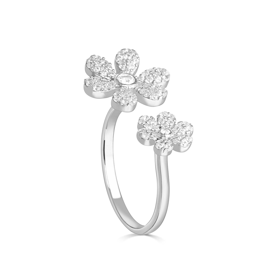 Daisy Pave Open Ring