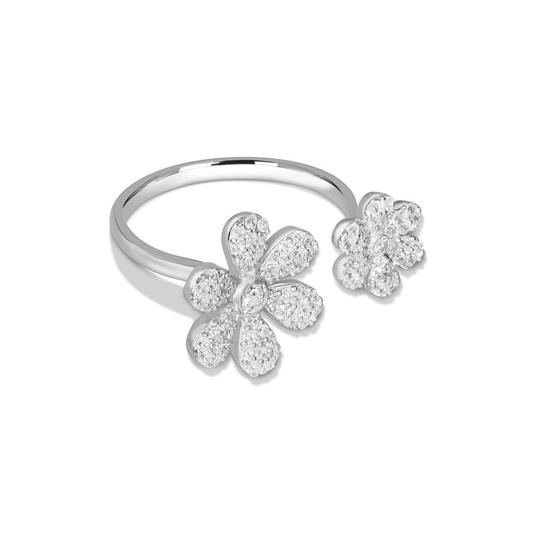 Daisy Pave Open Ring