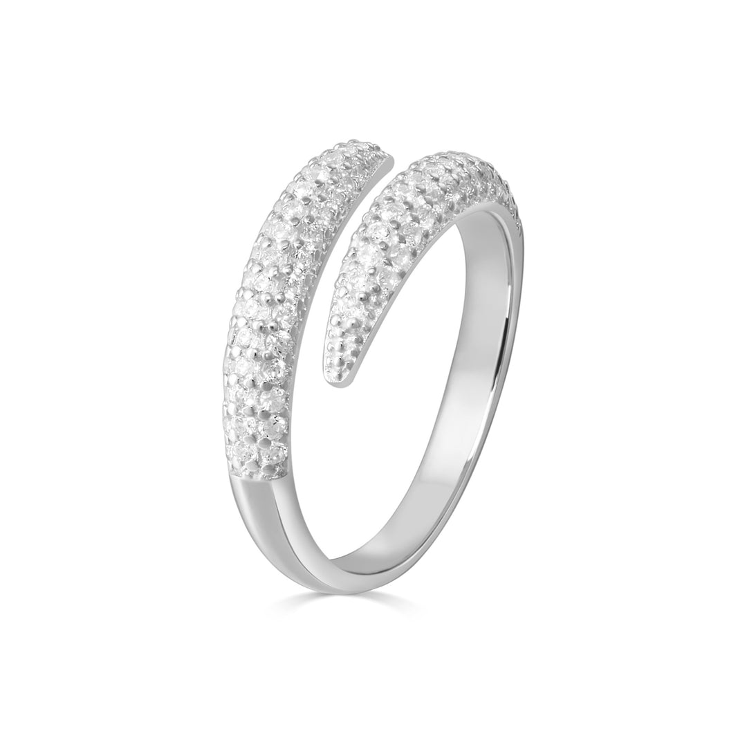 Ebru Pave Bypass Ring
