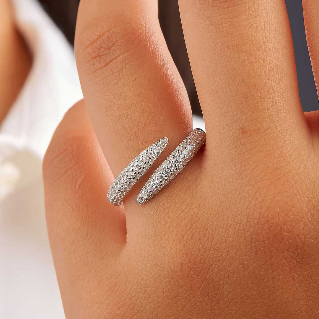 Ebru Pave Bypass Ring