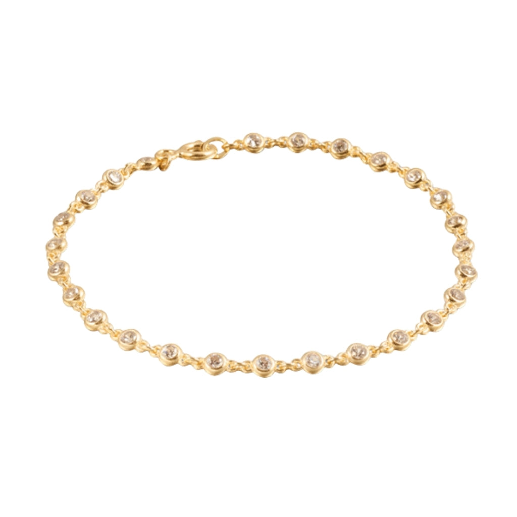 Damla CZ Diamond Station Bracelet