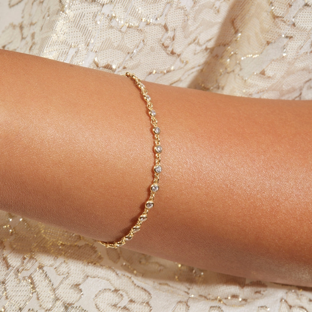 Damla CZ Diamond Station Bracelet