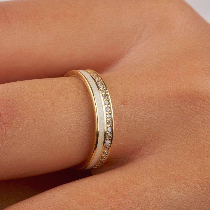 Amal Pearl Enamel Band