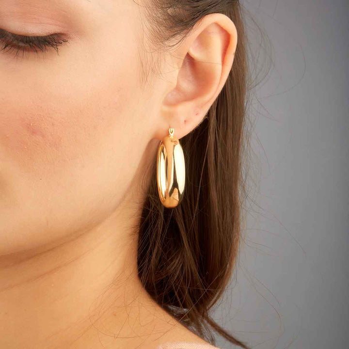 Melanie Solid Endless Hoop Earrings - Small