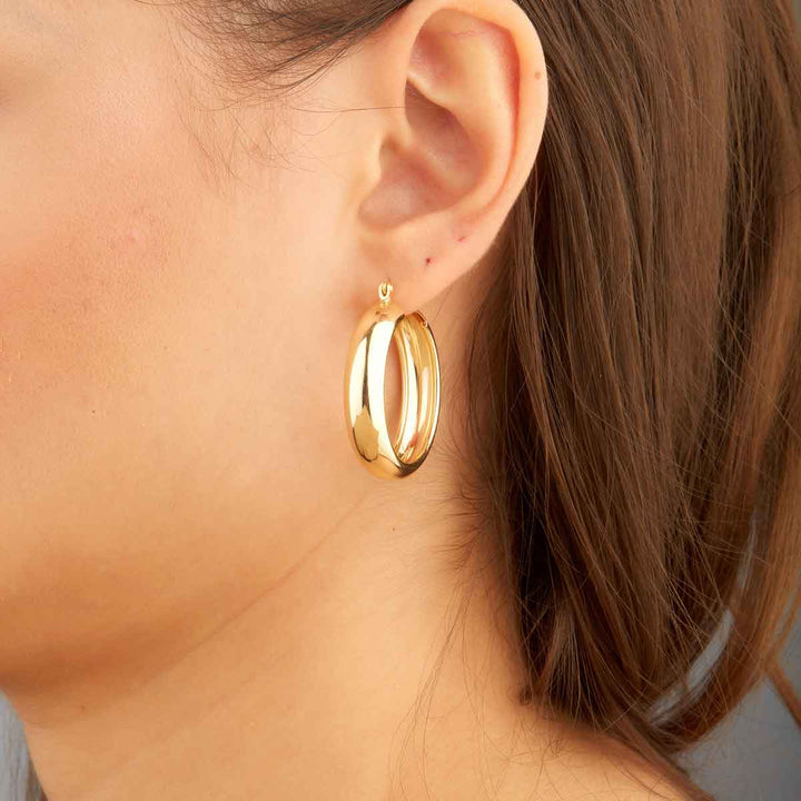 Melanie Solid Endless Hoop Earrings - Small