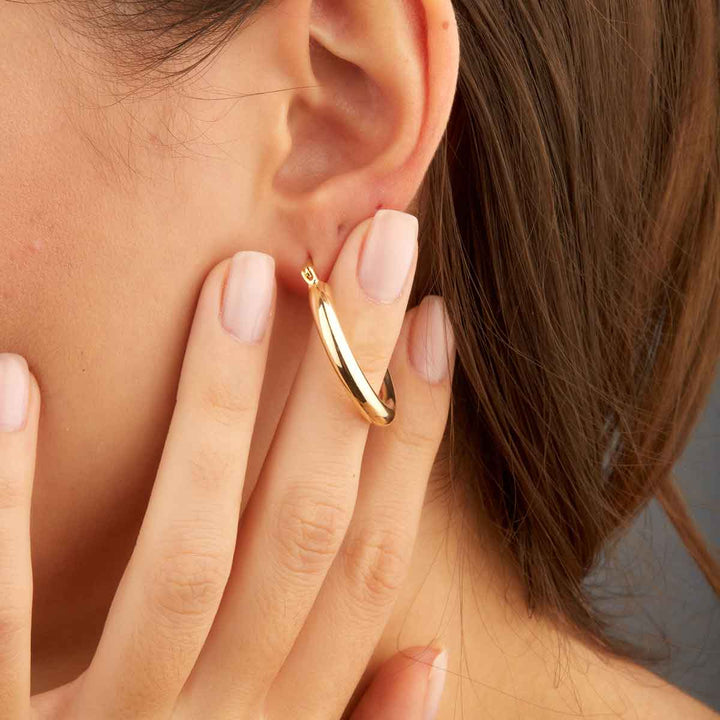 Meric Solid Endless Hoop Earrings - Big
