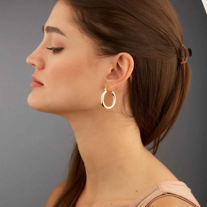 Meric Solid Endless Hoop Earrings - Big