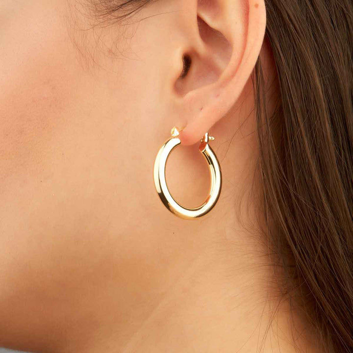 Meric Solid Endless Hoop Earrings - Big