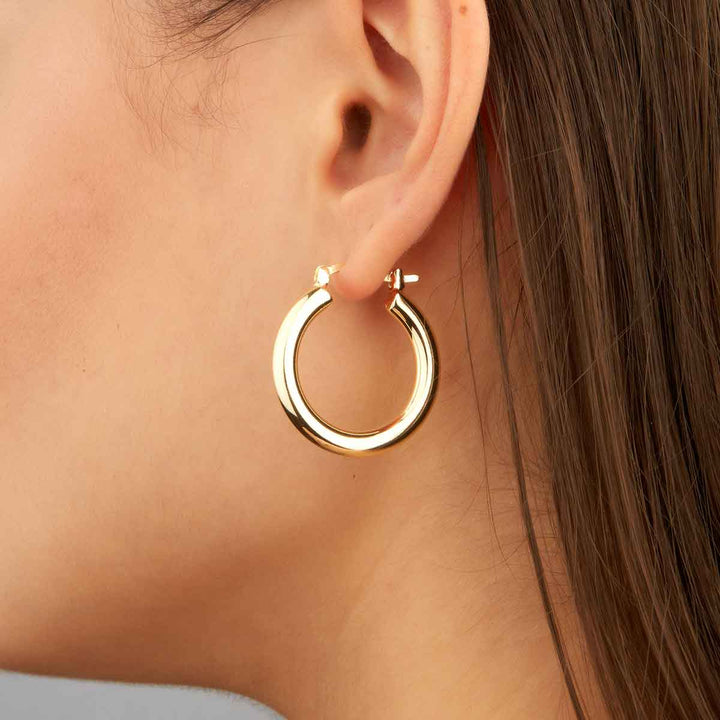 Meric Solid Endless Hoop Earrings - Big