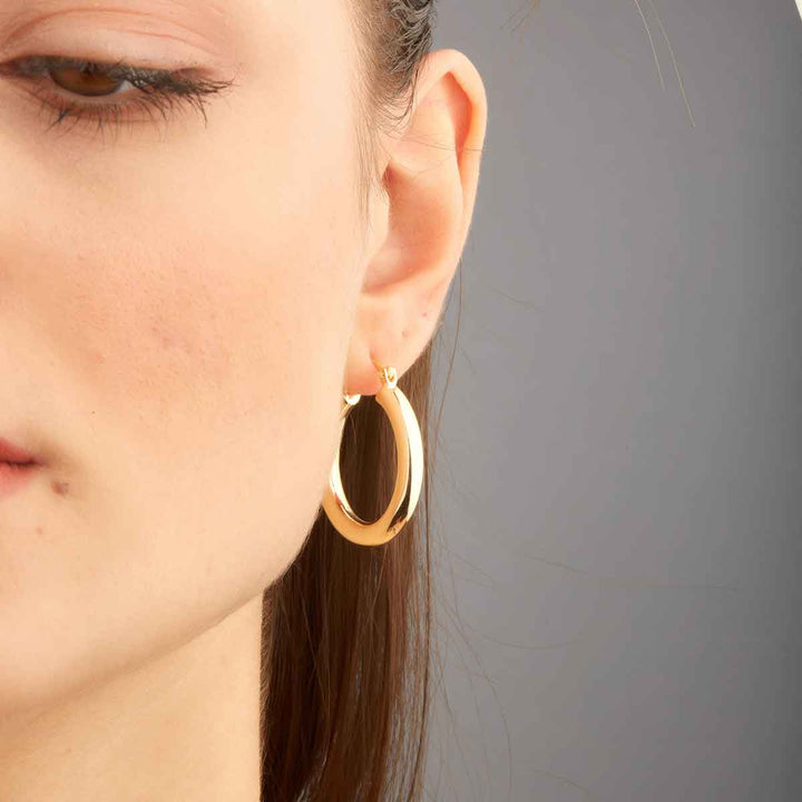 Meric Solid Endless Hoop Earrings - Big
