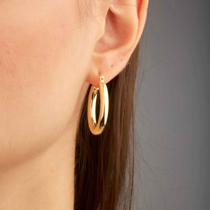 Meric Solid Endless Hoop Earrings - Big