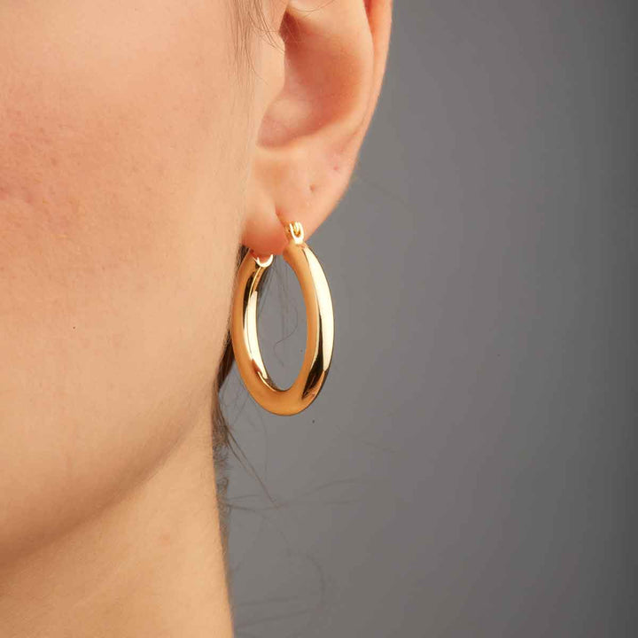 Meric Solid Endless Hoop Earrings - Big