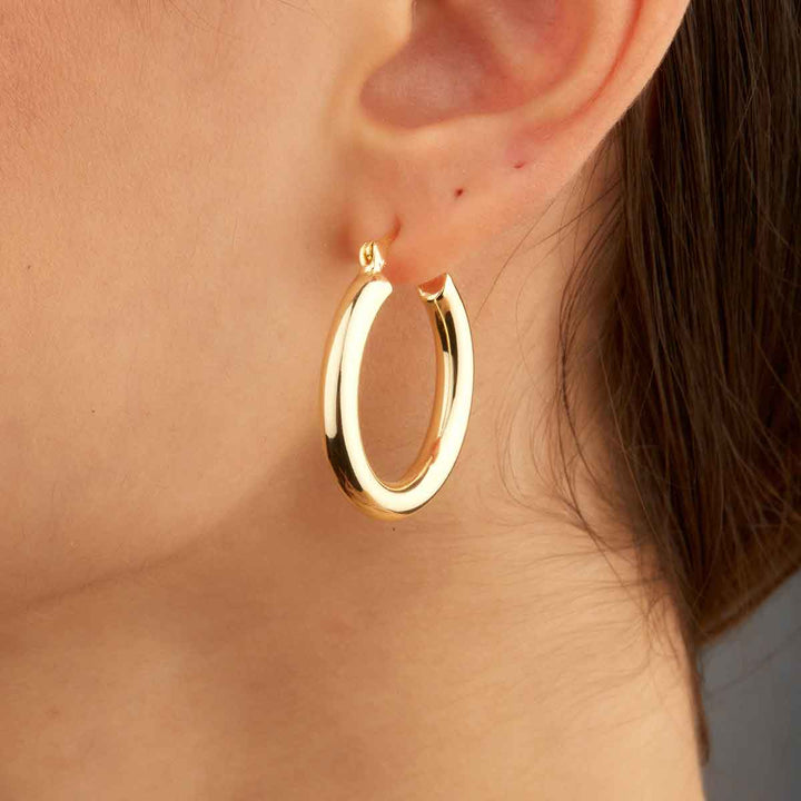 Meric Solid Endless Hoop Earrings - Big
