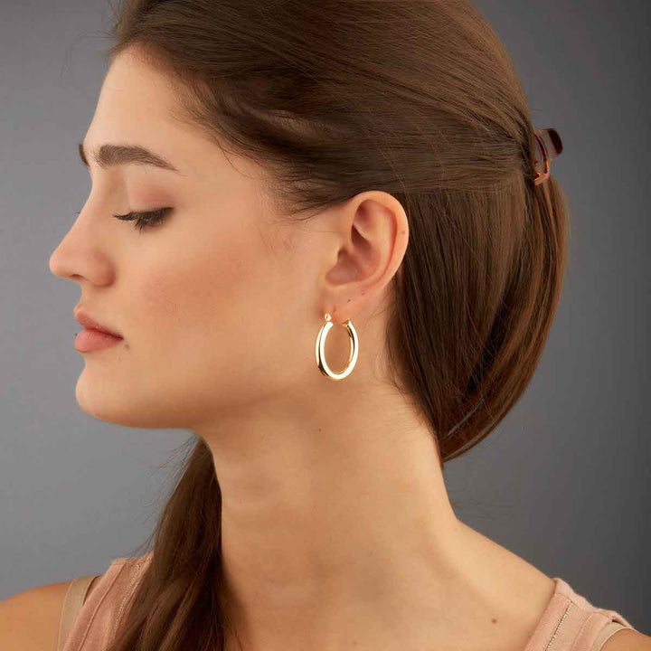 Meric Solid Endless Hoop Earrings - Big