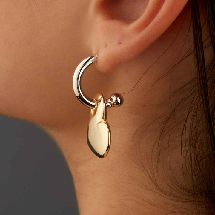 Lovely Heart Dangling Hoogie Earrings
