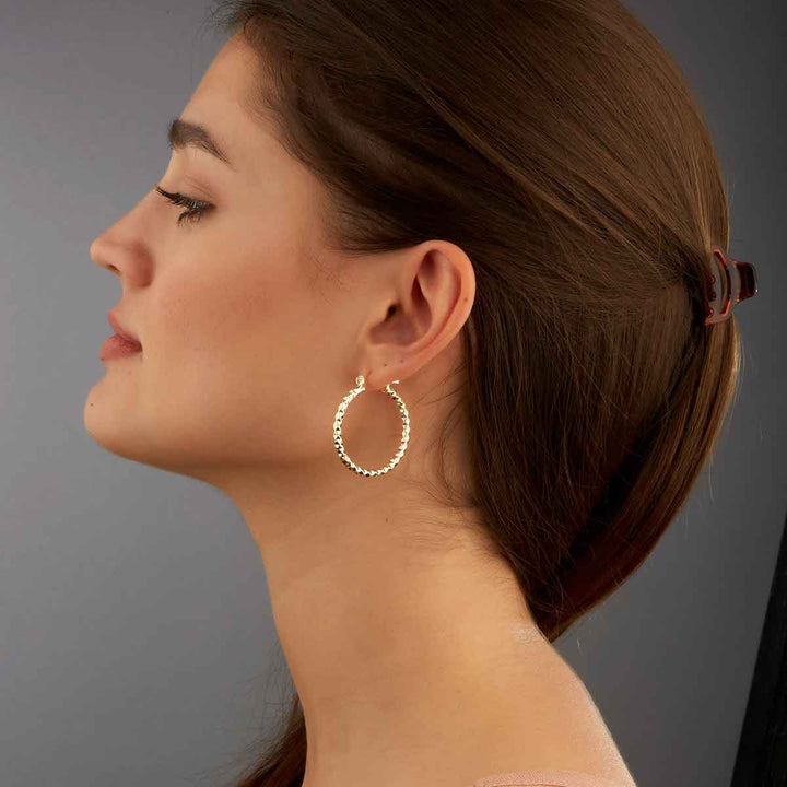Shiny Endless Hoop Earrings - Big Size
