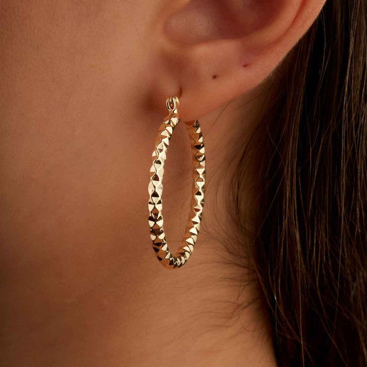 Shiny Endless Hoop Earrings - Big Size
