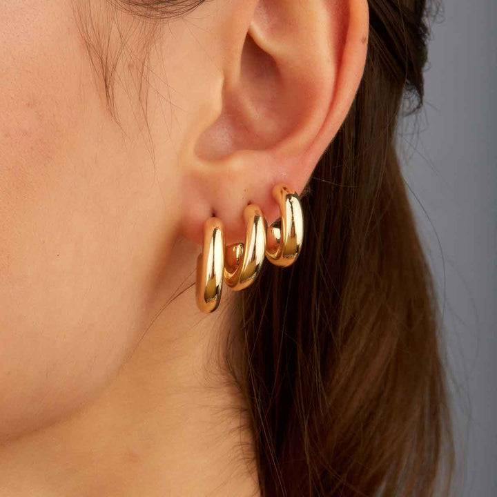 Patty Open Hoop Earrings -3 sized set