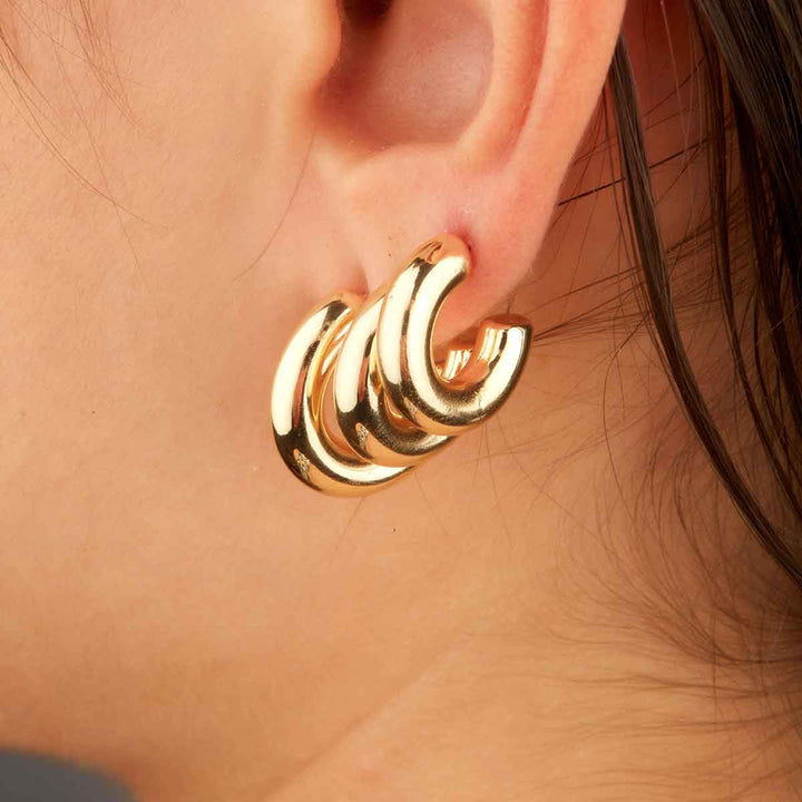 Patty Open Hoop Earrings -3 sized set