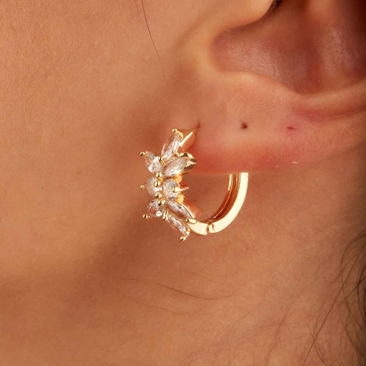 Lenora Flower hoop Earrings