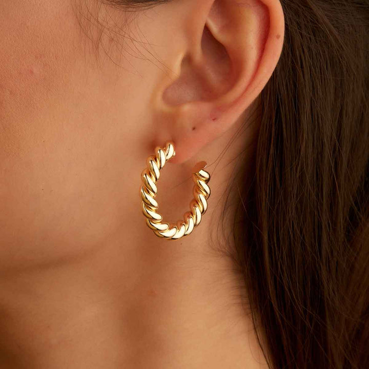 Twisted Open Hoop Earrings