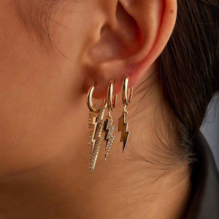 Blitz Dangling Huggie Earrings