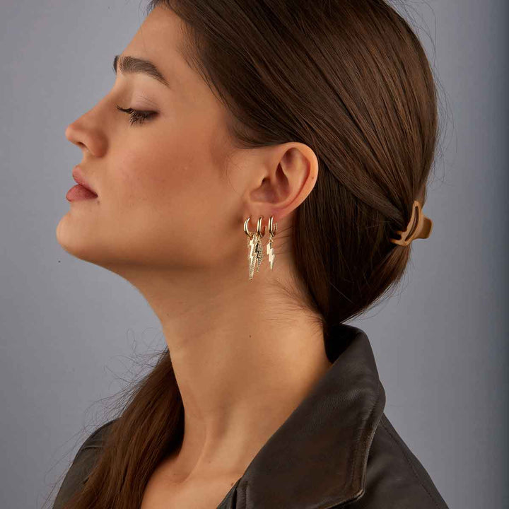 Blitz Dangling Huggie Earrings