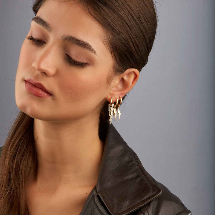 Blitz Dangling Huggie Earrings