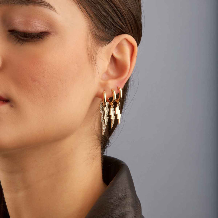 Blitz Dangling Huggie Earrings