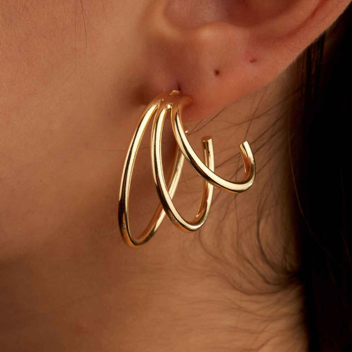 Molly Triple Big Hoop Earrings