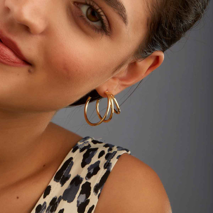 Molly Triple Big Hoop Earrings