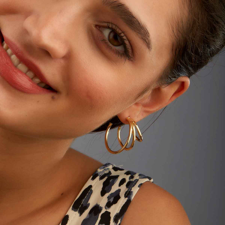 Molly Triple Big Hoop Earrings
