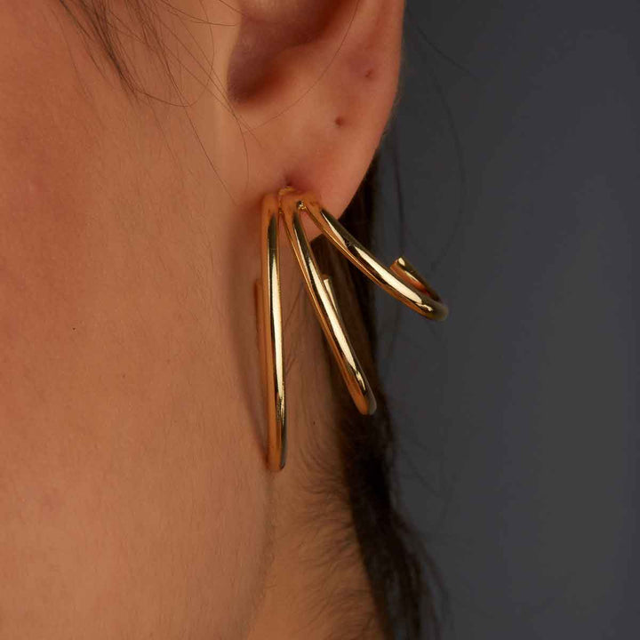 Molly Triple Big Hoop Earrings